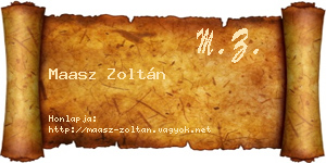 Maasz Zoltán névjegykártya